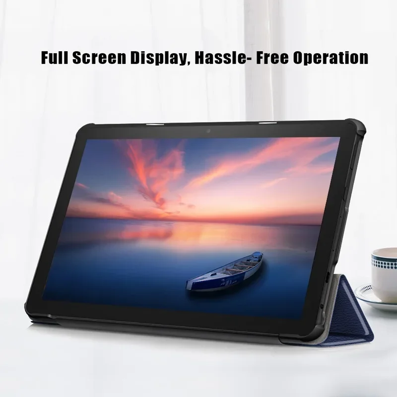 Three Fold for Tablet Fire HD 10 Case Folding Magnet Smart Cover for Fire HD10 Plus 11th Gen Case Funda
