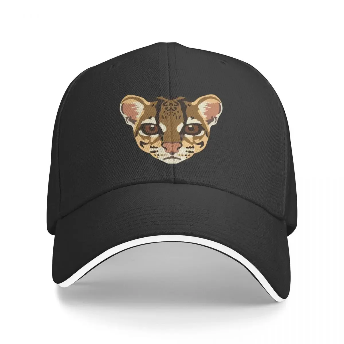 

Margay/Ocelet Face Baseball Cap New Hat Icon Female Men's