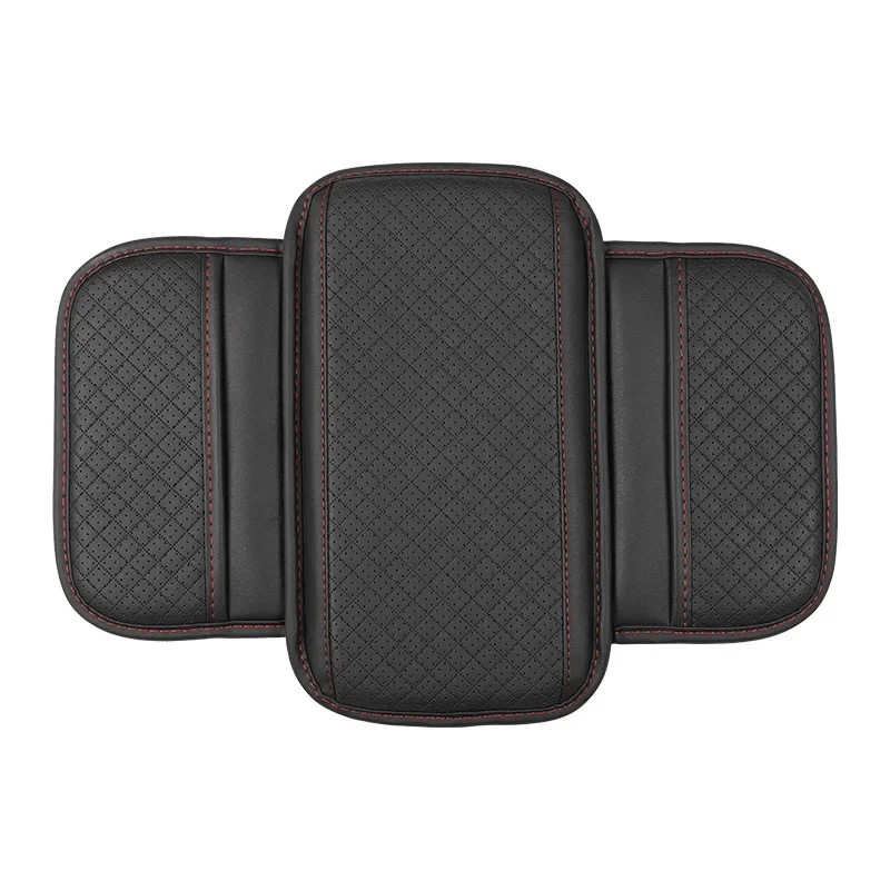 Universal PU Leather Car Arm Rest Cushion - Breathable, Anti-Scratch Center Console Protector
