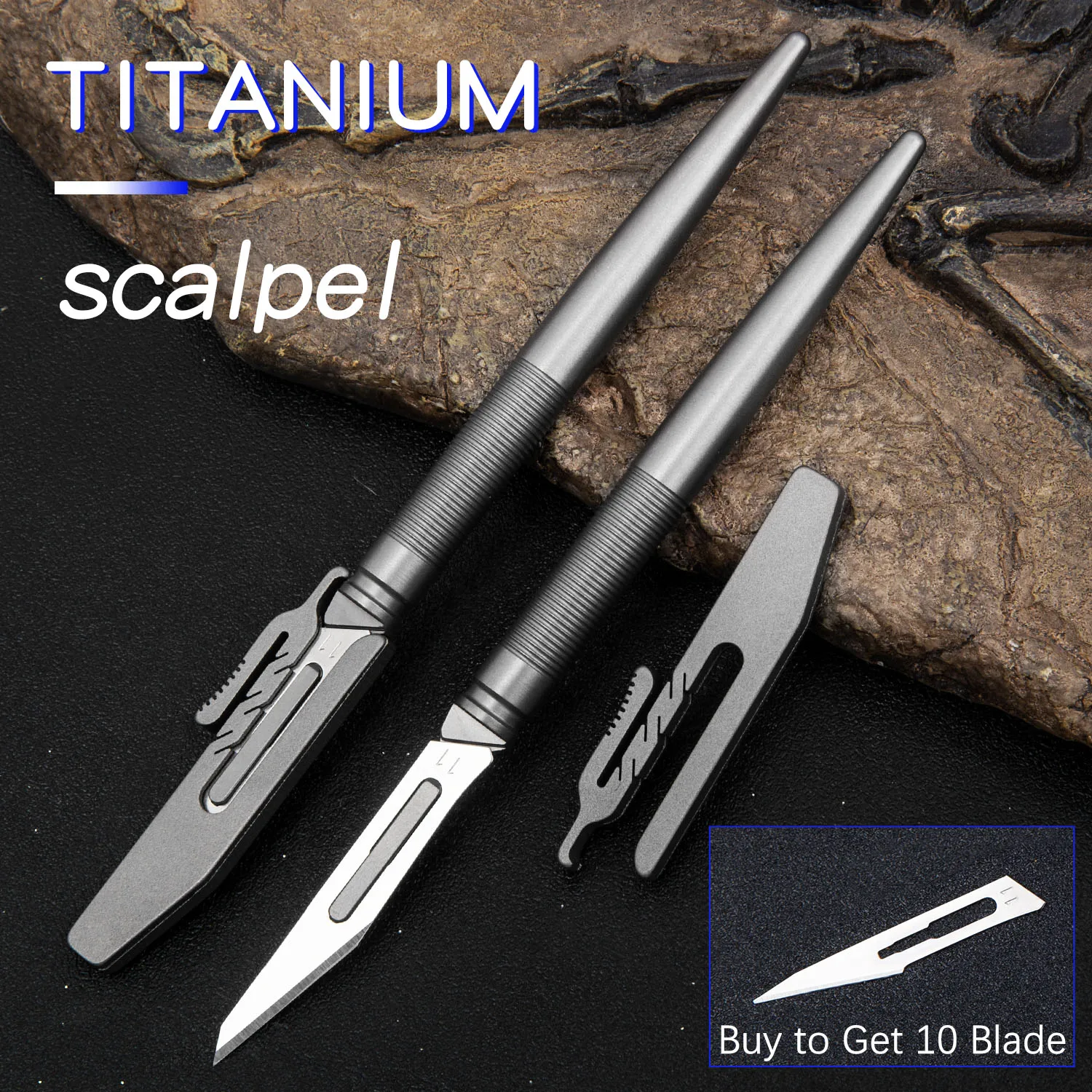 

Titanium Alloy Scalpel Best New Non Rusting Handle With Knife Cover And Blade Sharp Free Shipping