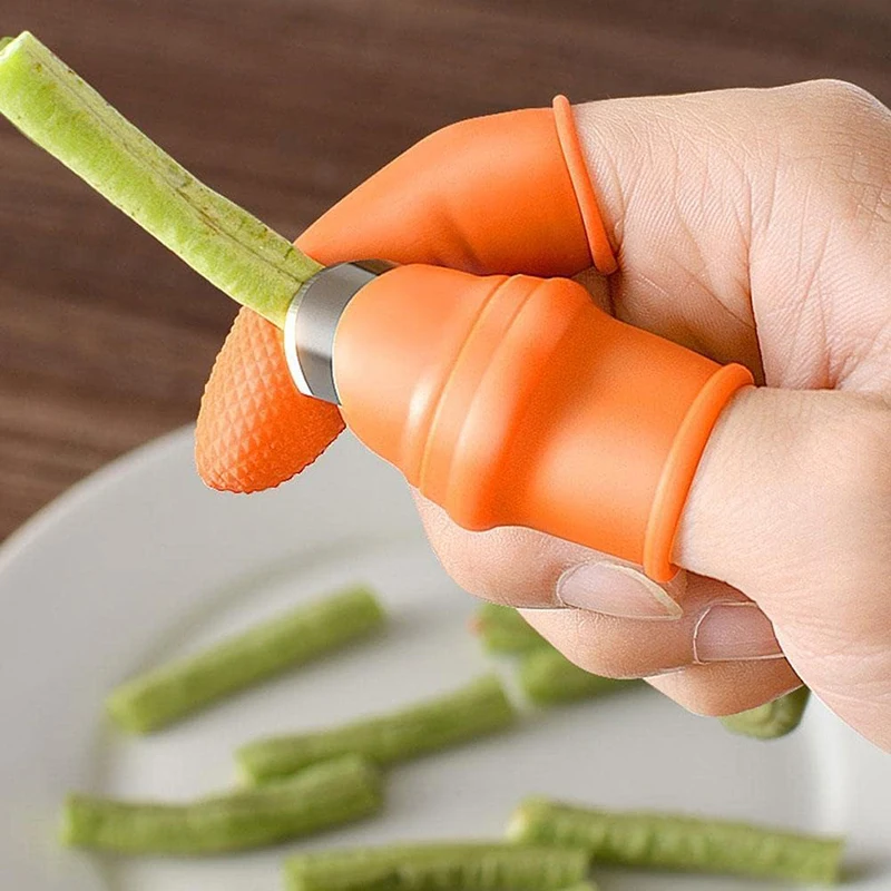 Finger Tools Thumb Cutter Protector Pruning Shears Garden Picking Plant Vegetables Separator Multifunction Kitchen Gadget 1set vegetable cutter garden tool finger protector finger guard fruit picker thumb brace