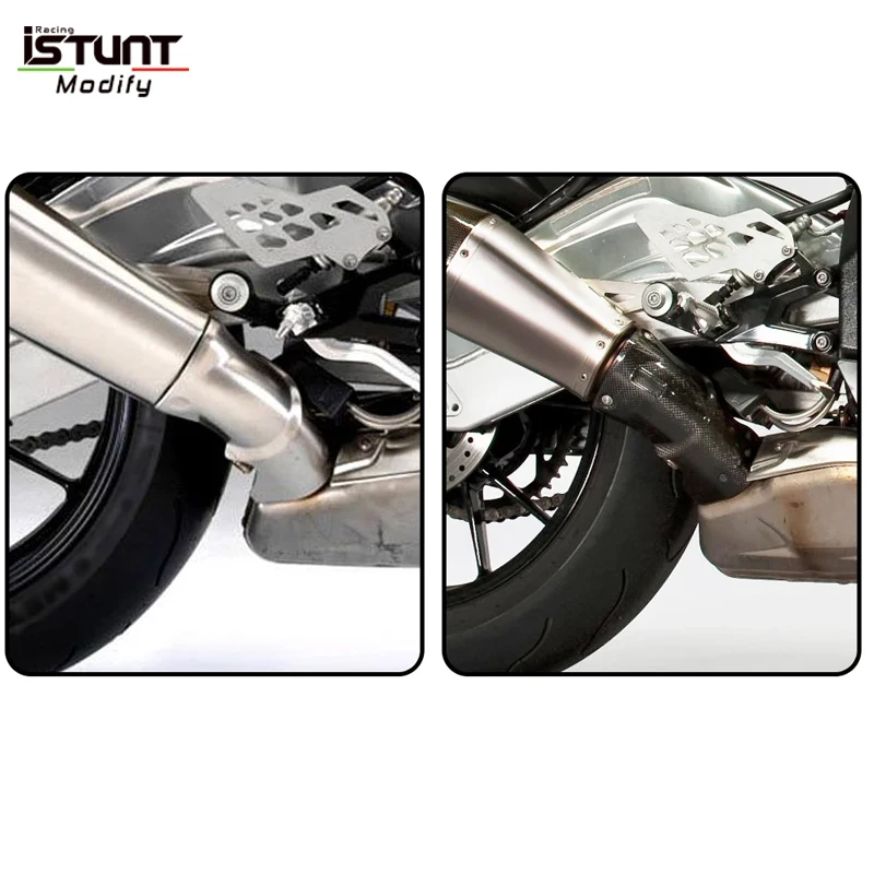 Really Carbon Fiber For BMW S1000R S1000RR R1200GS 2010 - 2017 2018 Motorcycle Heat Shield Shell Escape Muffler Protector Cover - Image 3