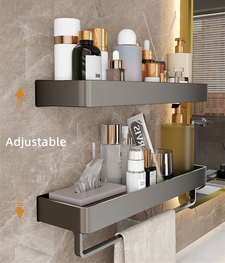 Portabottiglie da bagno bianco/grigio scaffale per bottiglie di spezie da  cucina ripiano per Shampoo multifunzione gancio per portasciugamani  accessorio per doccia - AliExpress