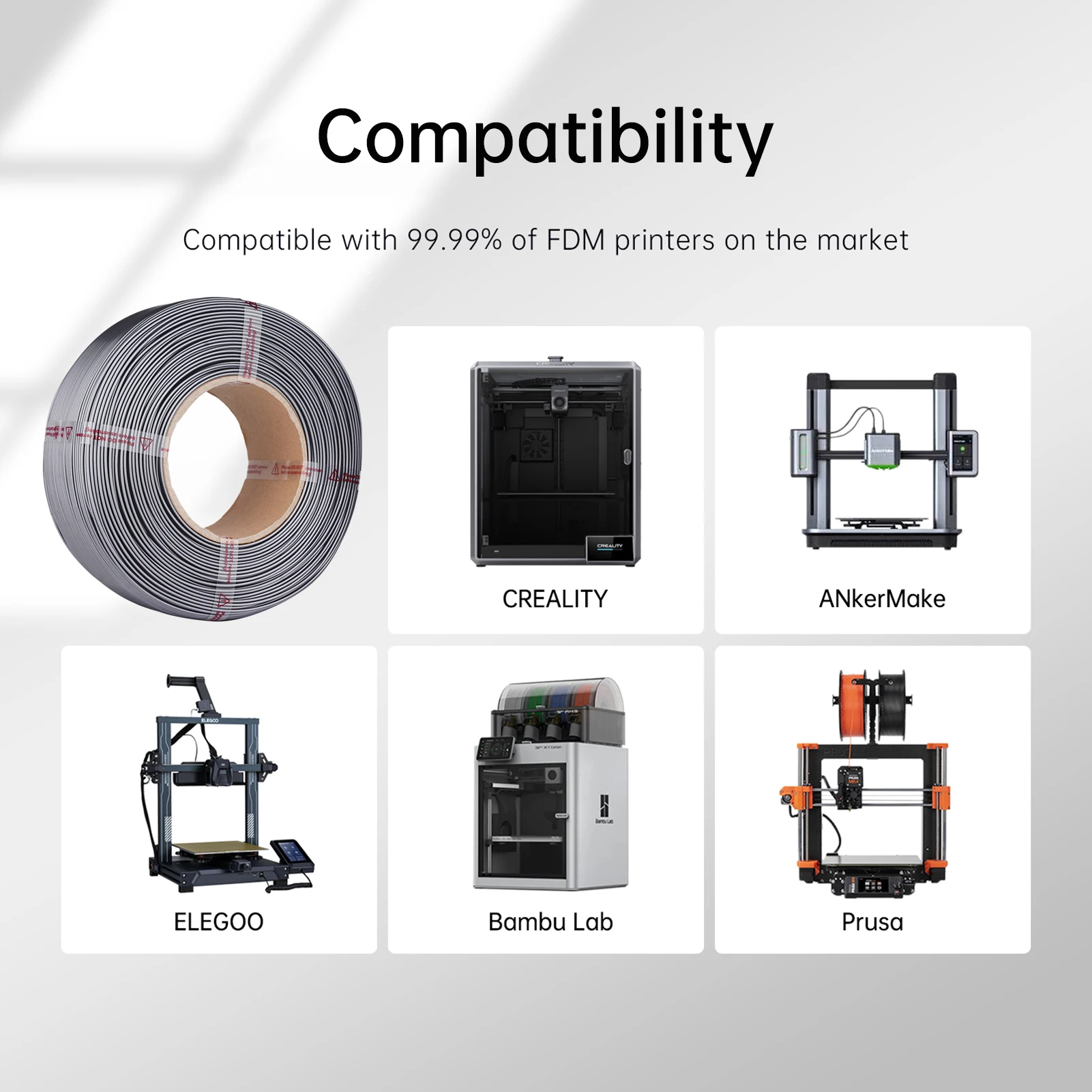 PETG 필라멘트 1.75mm 3D 프린터 필라멘트 1kg(2.2lbs) Creality, Prusa와 호환되는 더 높은 인성 3D 인쇄 필라멘트