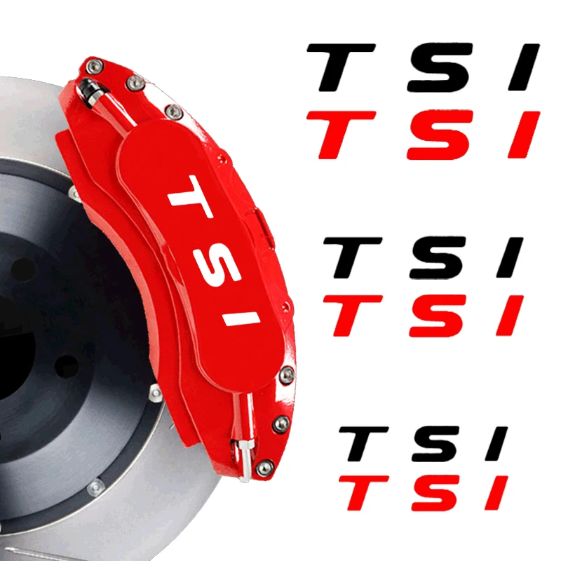 Car Caliper Cover Modified Stickers for Volkswagen TSI Logo Golf Beetle