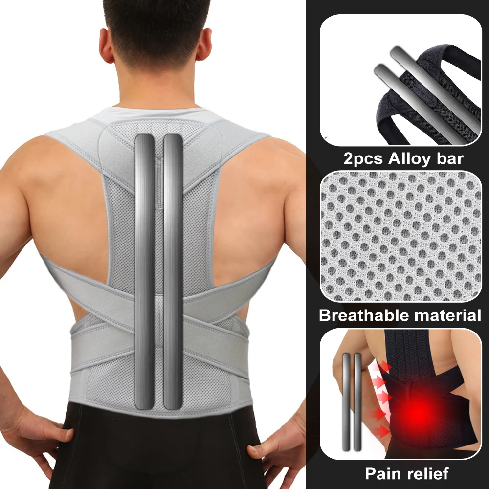 Medical therapy belt for back pain shoulder band belt support brace  scoliosis posture corrector corset pain relief men women