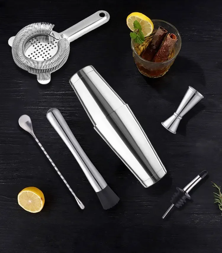 19pcs Cocktail Boston Shaker Set Bartender bar Kit Shaker Set for Drinks Bartender Accessories Full Professional Barman Kit