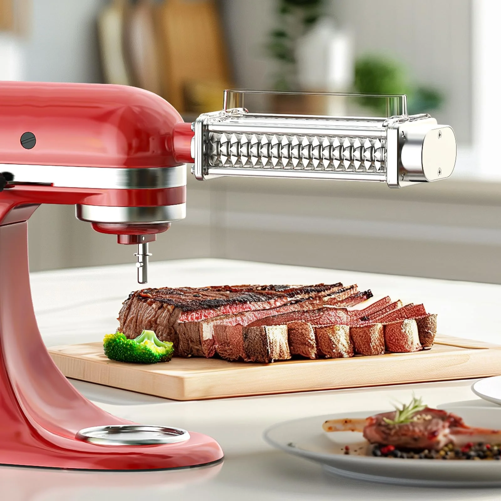 Gvode Meat Tenderizer Attachment for Kitchenaid Stand Mixer Stainless Steel Gear Meat Tenderizer Machine Kitchen Tool