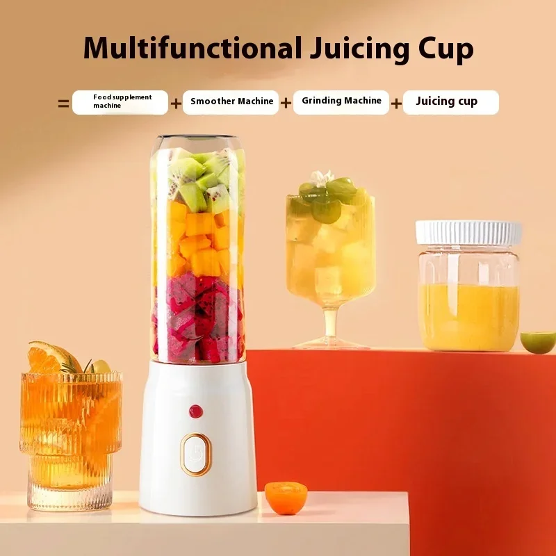 Portable New Rechargeable Juicer Blender Household Use Multi-Purpose Juice Cup Fruit Complementary Food Crushed Ice Small Juicer