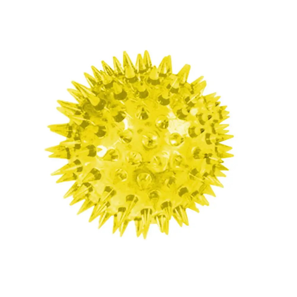 Exercise Ball Inflatable Portable for Children Massage Ball LED Flashing Bounce Spike Stress Relief Kids Pet Gog Toy Rubber