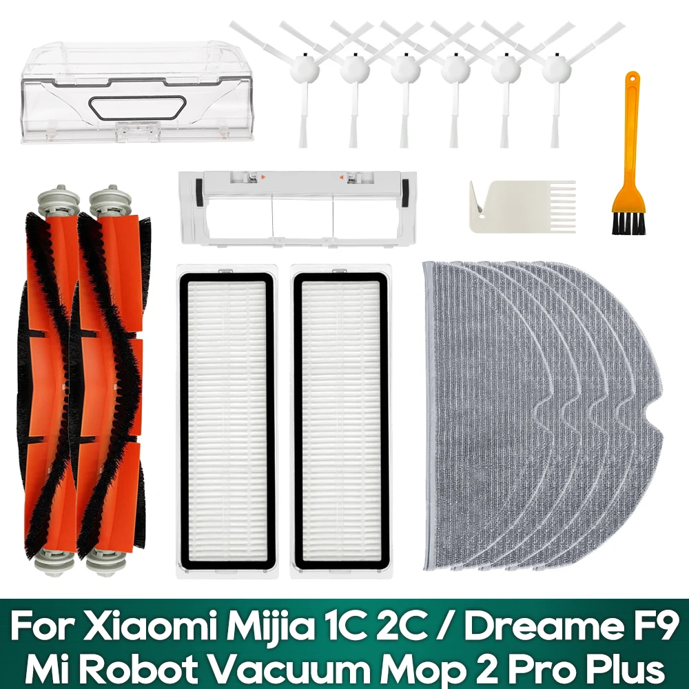 Compatível com Dreame f9 Pro F9xiaomi Mijia 1c 2c 1t Stytj03zhm Acessórios Peças de Reposição Escova de Rolo Filtro Hepa Pano de Limpeza