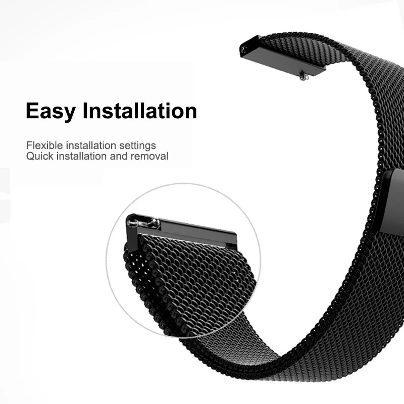 Premium Metal Milanese Magnetic Loop Strap - Elegant Replacement Bracelet
