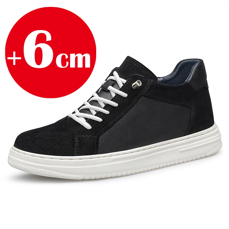 Men Casual Sneakers Elevator Shoes Hidden Heels Breathable Heightening Shoes For Man Increase Insole 8CM 6CM Optional Height