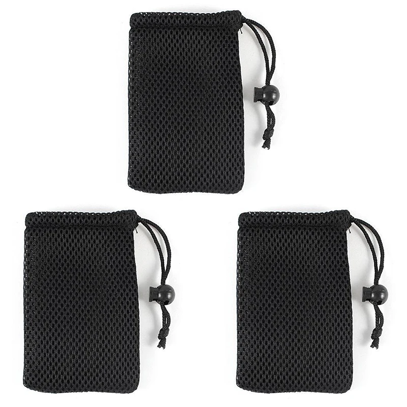 3-teilige Aufbewahrungstasche aus Nylon-Mesh mit Kordelzug, Mehrzweck-Tasche für Reisen und Outdoor-Aktivitäten für digitale Produkte – Detail 8