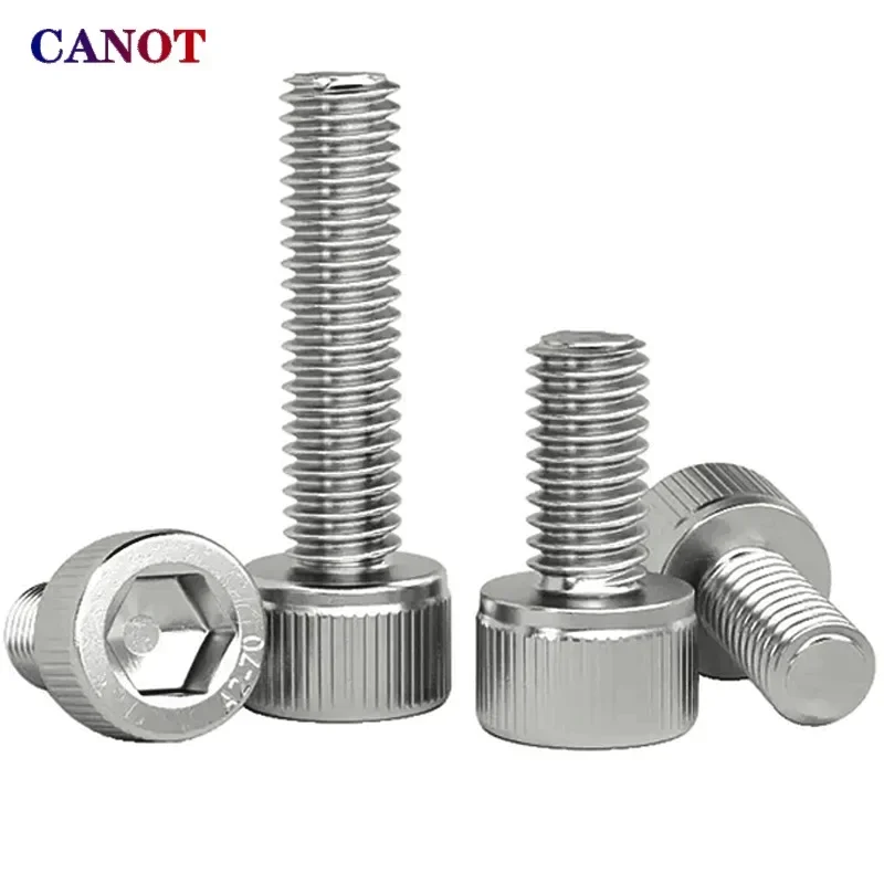 M1.4 M1.6 M2 M3 M4 M5 M6 304 A2-70 Stainless Steel DIN912 Hexagon Hex Socket Cap Allen Head Bolt Screw 3-50mm 5pcs-50pcs