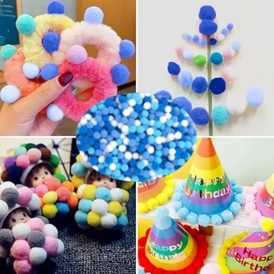 500 Pcs Kids Art & Craft Supplies Set DIY Activities & Parties Craft Set 200Pcs Pipe Cleaners 200Pcs Pom Poms 100Pcs Wiggle Eyes