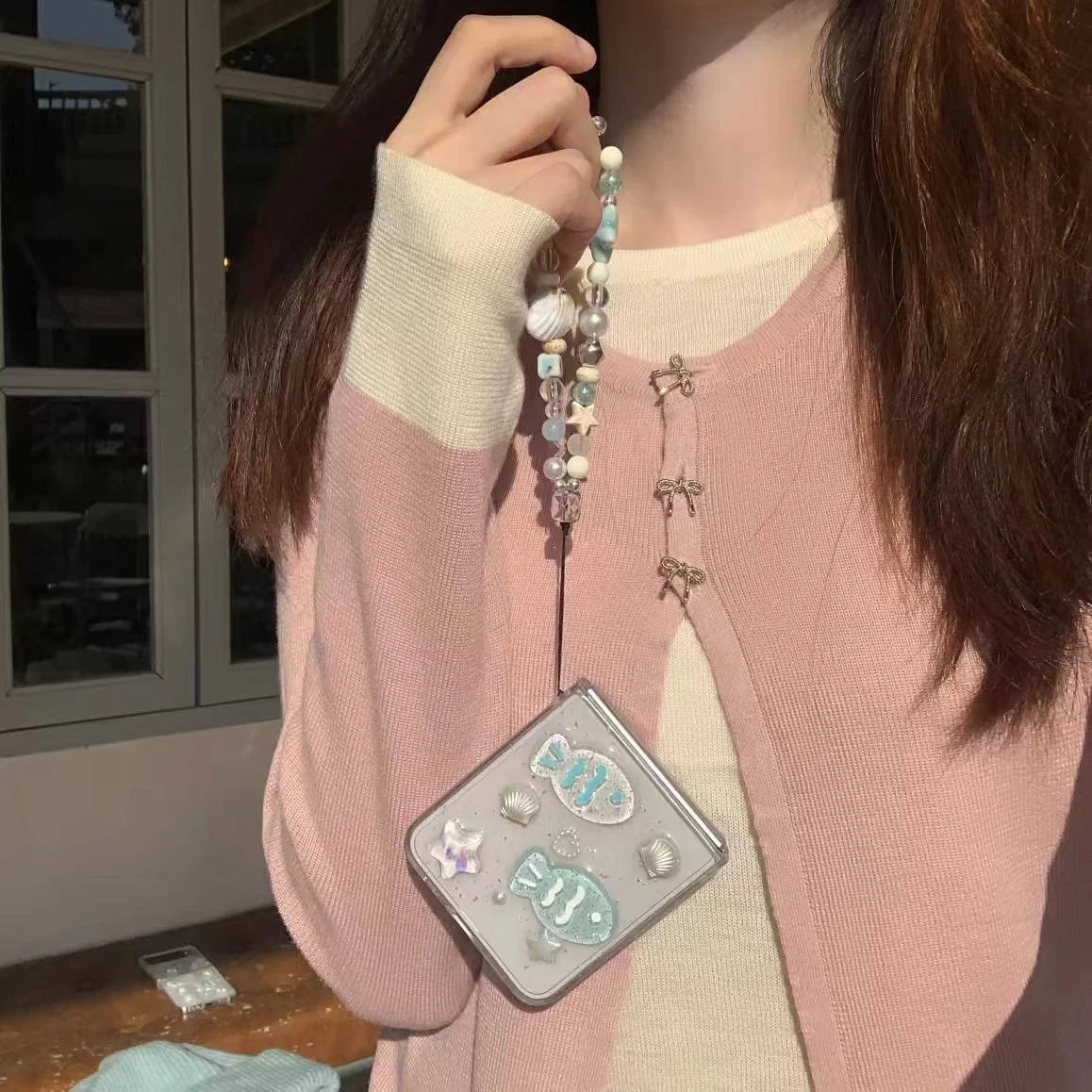 3D INS Blue Silver Foil Fish Korean Style Phone Case Cover