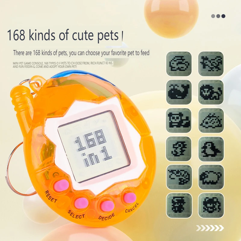 Interactive 3D Virtual Pet Toy Collector's Edition Aqua Blue Perfect Gift for Holidays & Gamers Tamagotchi 3d virtual pet toy