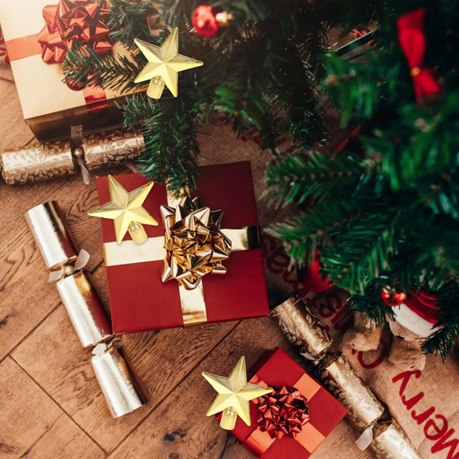 Christmas Tree Decoration Christmas Star Decoration Mini Christmas Tree Topper Small Star Tree Topper Christmas Star Top Ornaments Xmas For Xmas Decorations