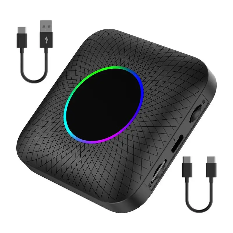 

Wireless Adapter For Wired To Wireless Body Memory 128G Auto Car Adapter Ambient Light Adjustment WiFi Online Running Memory 8G