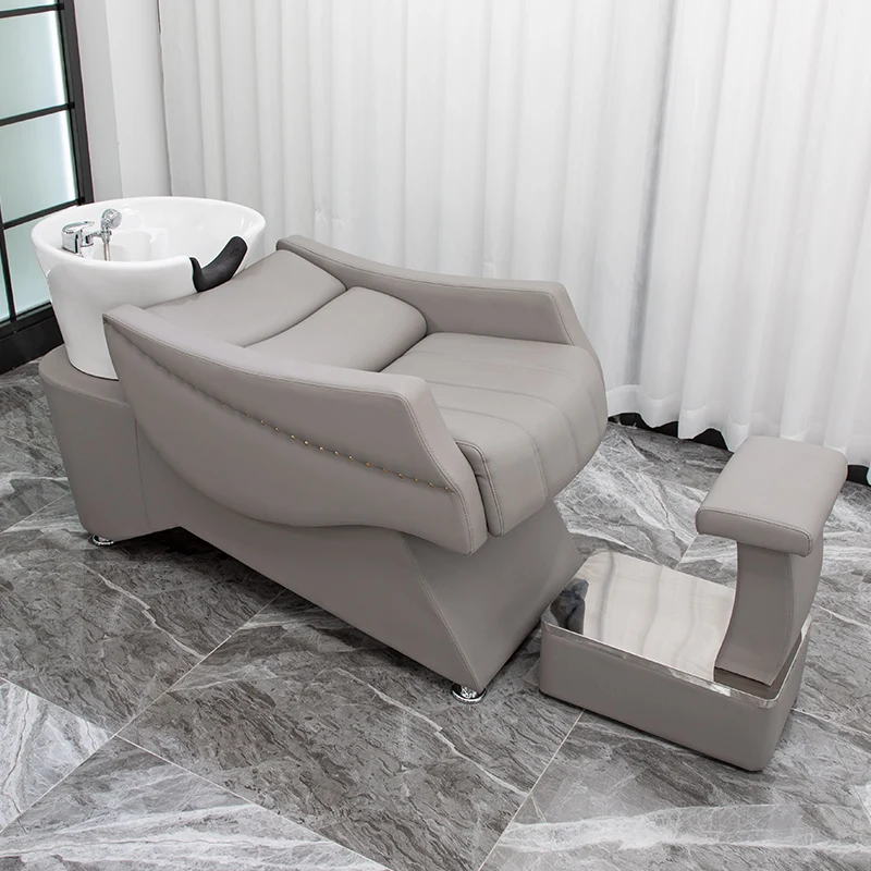 Haircutting Luxury Shampoo Chair Comfort Lounge Adult Sink Hair Wash Chair Water Therapy Lavacabezas Salon Equipment LJ50SC