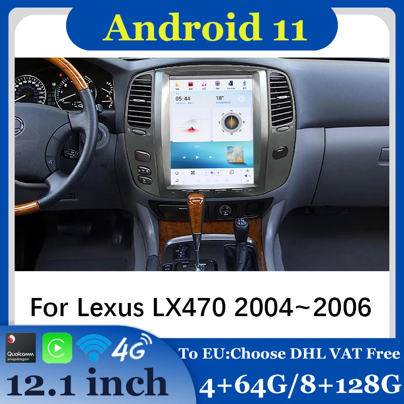 

Android Auto Car Radio Coche Central Multimidia Video Player Wireless Carplay For Lexus LX470 2004-2006