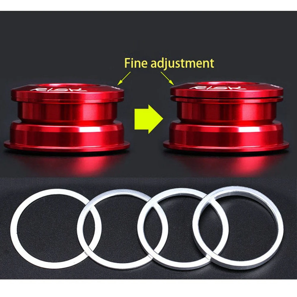 6Pcs 0.3/1/2/3 mm Aluminium Alloy Washer Spacer Bicycle Headset Bike Fork Adjusting Dust Cover