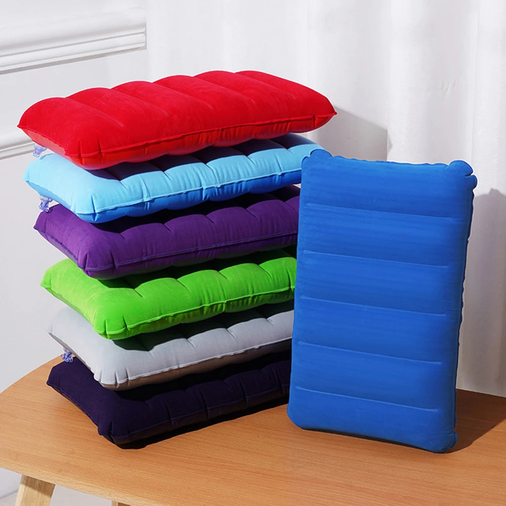 Inflatable Pillow Camping Pillow 1pc Inflatable Pillow Portable Inflatable Pillow Outdoor Travel Adult Folding Nap Waist Backrest