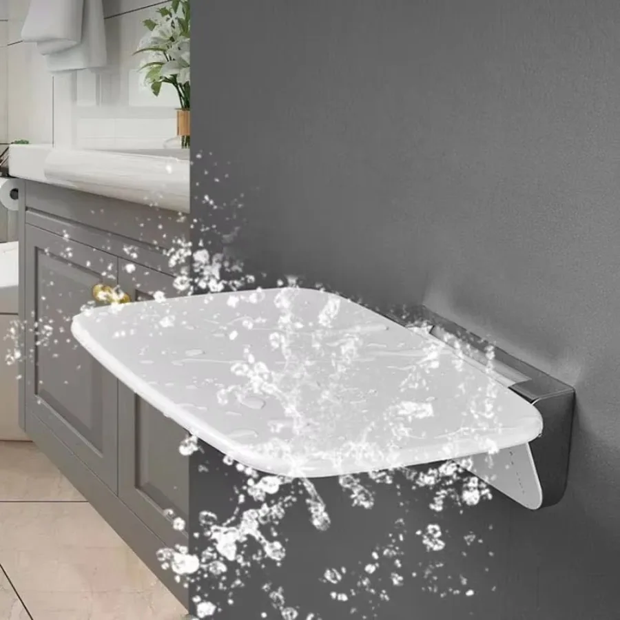 Elderly Waterproof Toilet Stool Shoe Changing Seat Home Hotel Bathroom Furniture Step Stool Shower Folding Wall Chair Seats