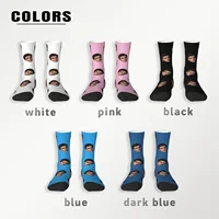 Chaussettes personnalisées en forme de visage Chaussettes personnalisées unisexes Chaussettes photo personnalisées Chaussettes photo Chaussettes personnalisées comme cadeaux 2