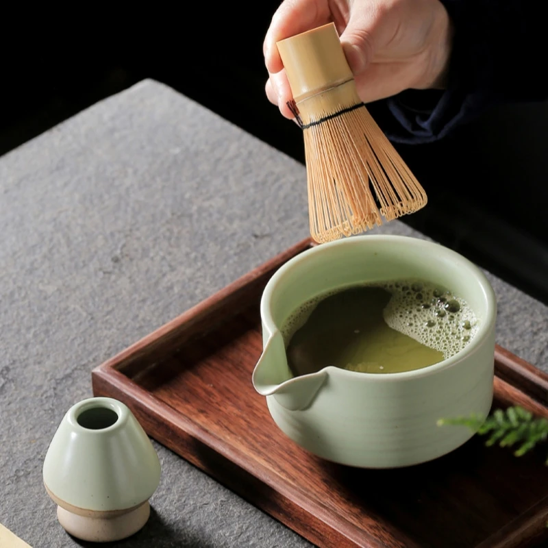 Matcha Tea Set 4PCS Tea Set Brush Reusable Matcha Whisk Spoon Chinese Style Bamboo Japanese Teaware Tea-making Tools