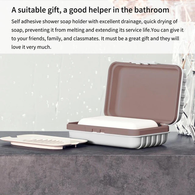 Bathroom Soap Dish With Lid Home Plastic Soap Box Leak-Proof Keeps Soap Dry Soap  Dish Soap Case Bathroom Accessories - AliExpress