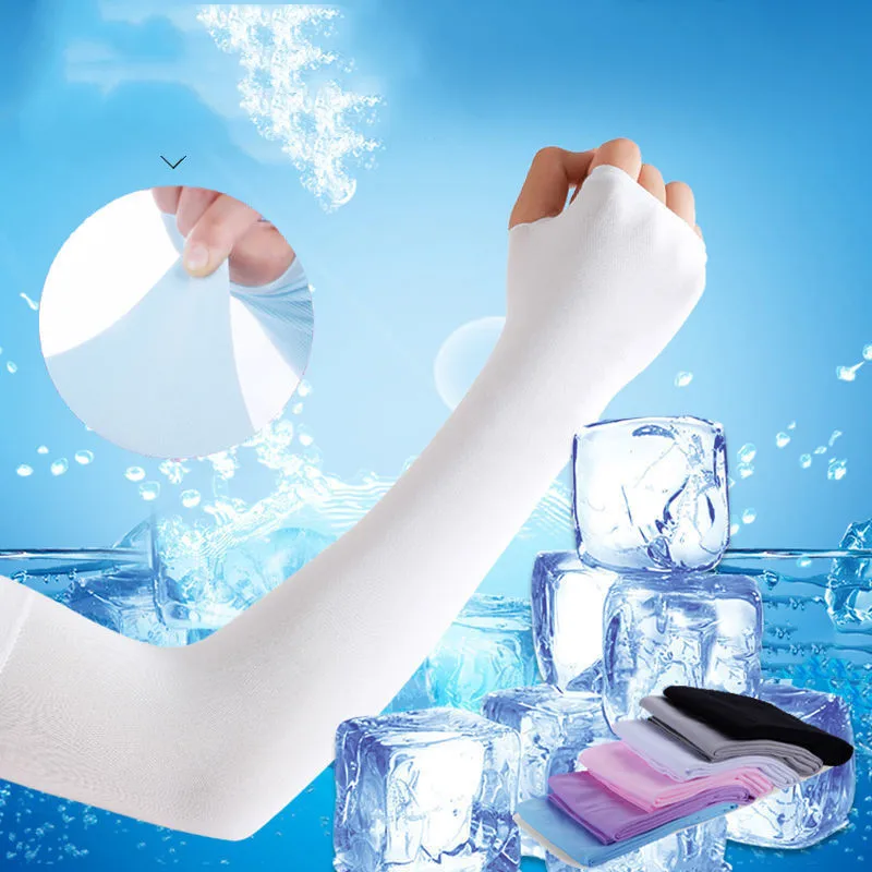 Arm sleeves sports sun UV protection hand cover cooling warmer running fishing cycling