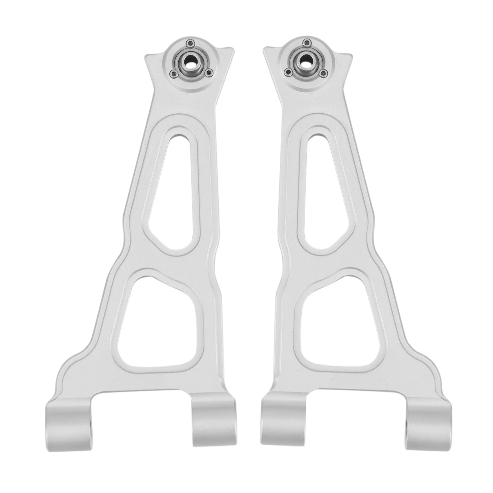 

2 шт. металлический передний верхний рычаг подвески для SUPER BAJA 1/6 Desert Truck RC обновленные детали для автомобилей, серебристый