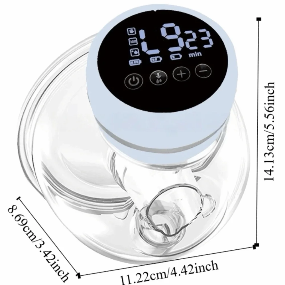 180ML Capacity Electric Breast Pump Intelligent Integrated High Suction Hands Free Breast Pump Massage Painless