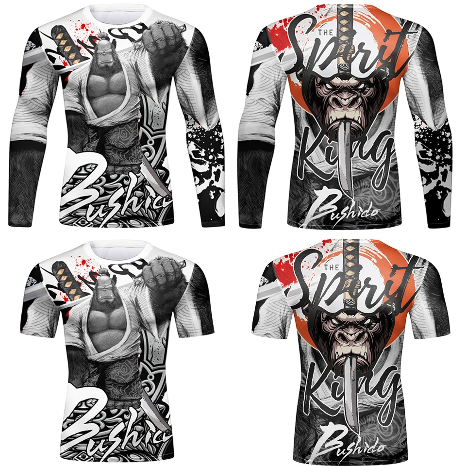 MMA Rashguard Men Kimono Jiu Jitsu T-shirt New 3D Print Bjj Kickboxing MMA Compression T-Shirts Muay Thai Boxeo Fighting Tees