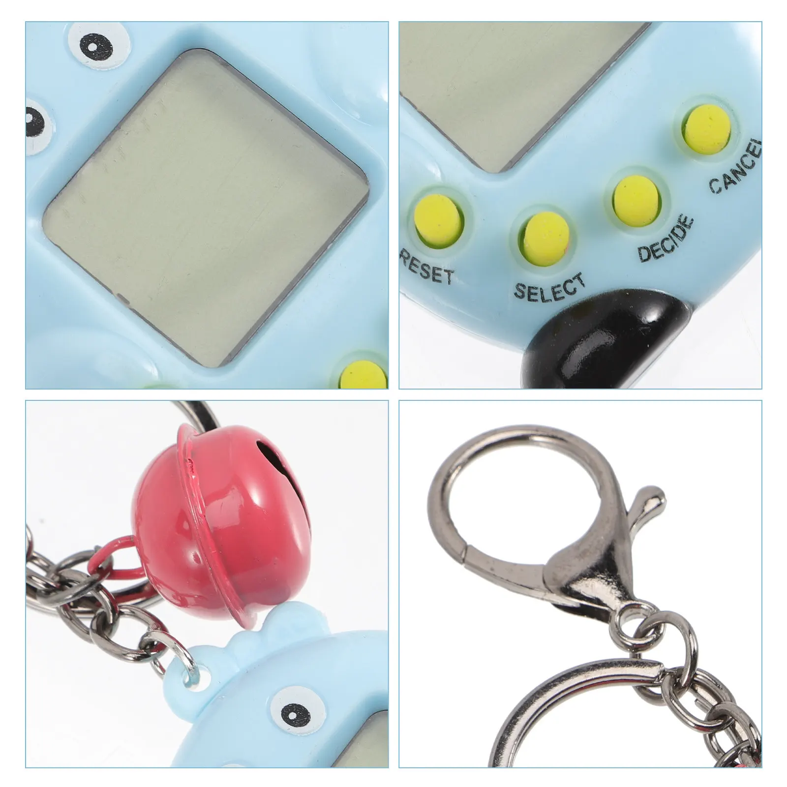 3Pcs 전자 가상 미니 핸드헬드 키체인 어린이를 위한 창의적인 교육용 애완동물 시뮬레이션 게임