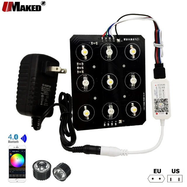 Led Akváriumi Lámpák Nyák Cserélje Ki Az Összes Készletet Rgb+Teljes Spektrum 20-100W Smart App Bluetooth Aquatic Plant Grow Lámpa Halak Diy-Hez