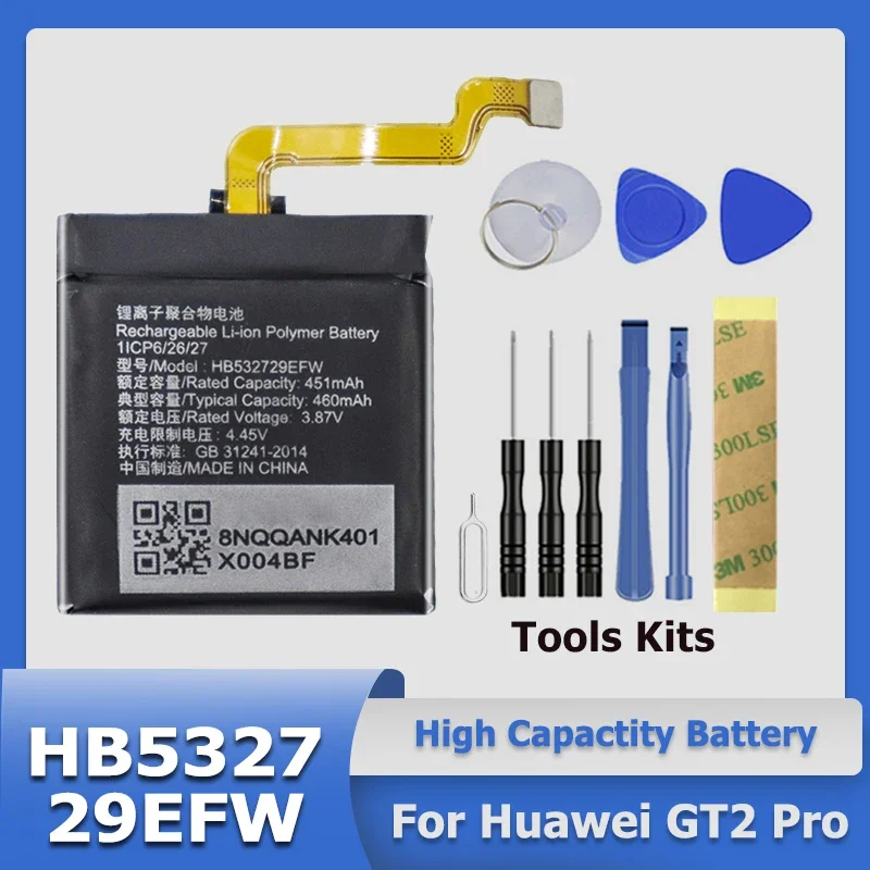 

Высококачественная батарея XDOU HB532729EFW 451 мАч для Huawei Watch 3 46 мм Фотосессия + Инструменты