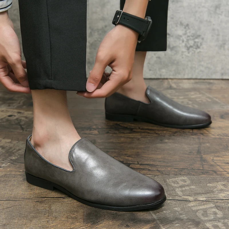 Casual Sneakers Leather Shoes Leather Sneakers Men Sneakers Leather Casual Plus Size 38-46
