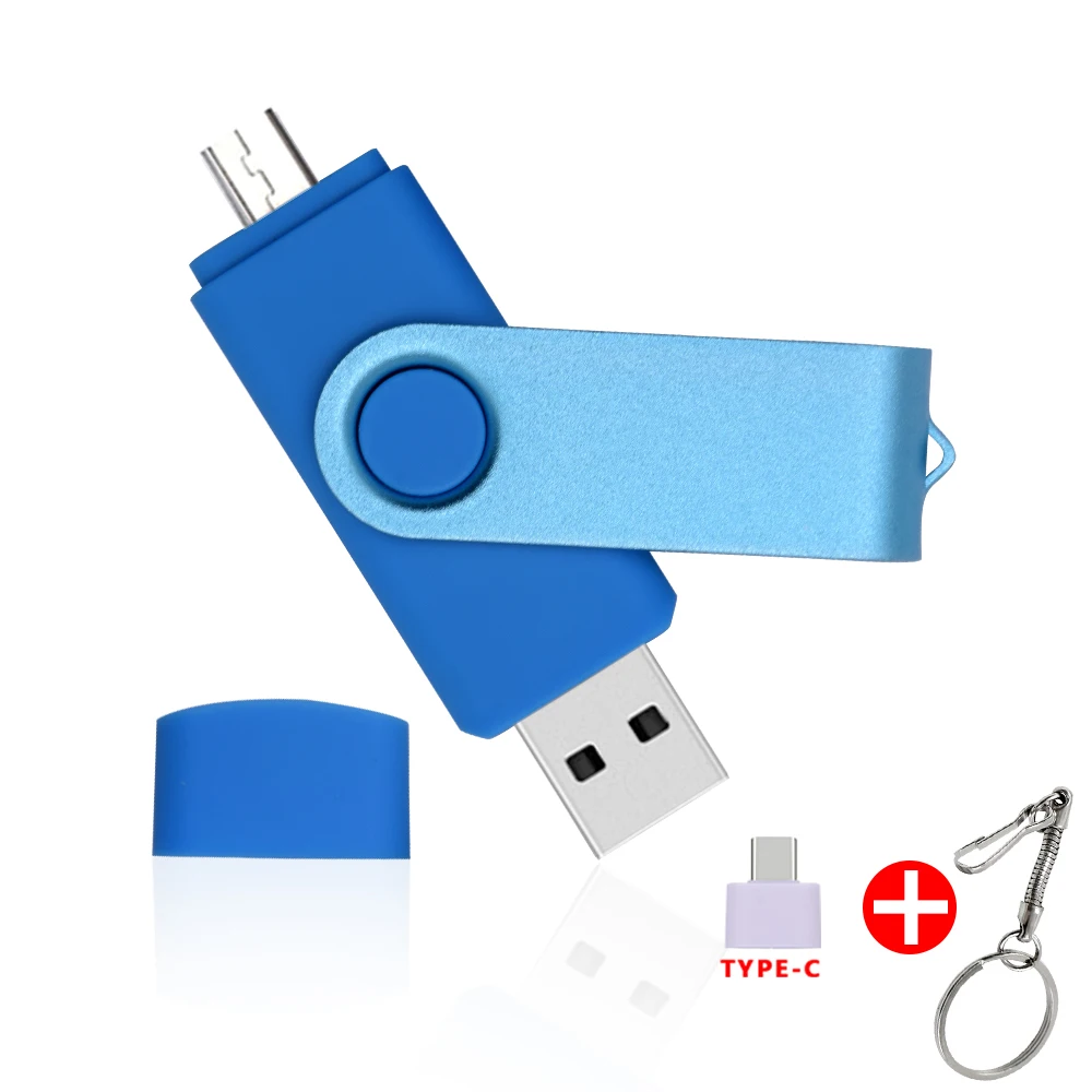 USB Flash Drive Flash Drive High Speed Pendrives OTG USB 2.0 PC&Smartphone 8GB 16GB 32GB 64GB Metal Customize Memory Stick 10pcs Free
