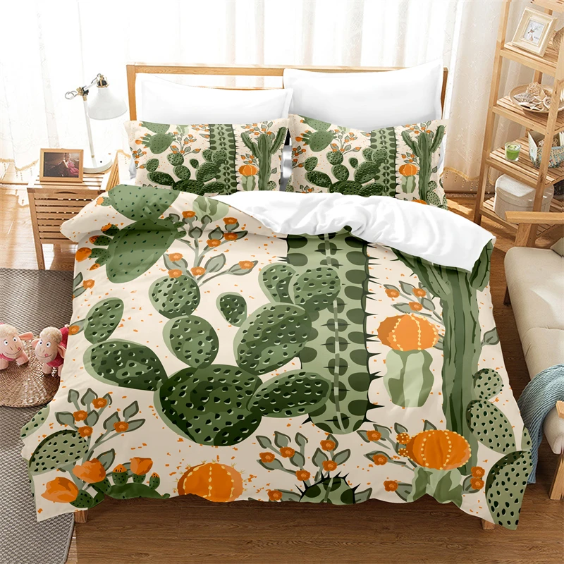 

Tropical Cactus Bedding Set Duvet Cover Set 3d Bedding Digital Printing Bed Linen Queen Size Bedding Set Fashion Design