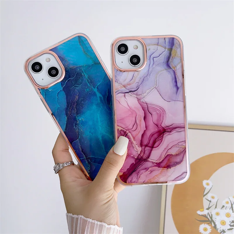 Elegant Marble Design Protective Phone Case