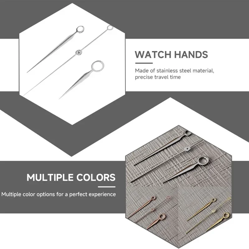 Elegant Gold, Silver & Rose Gold Watch Hands - Premium Accessory