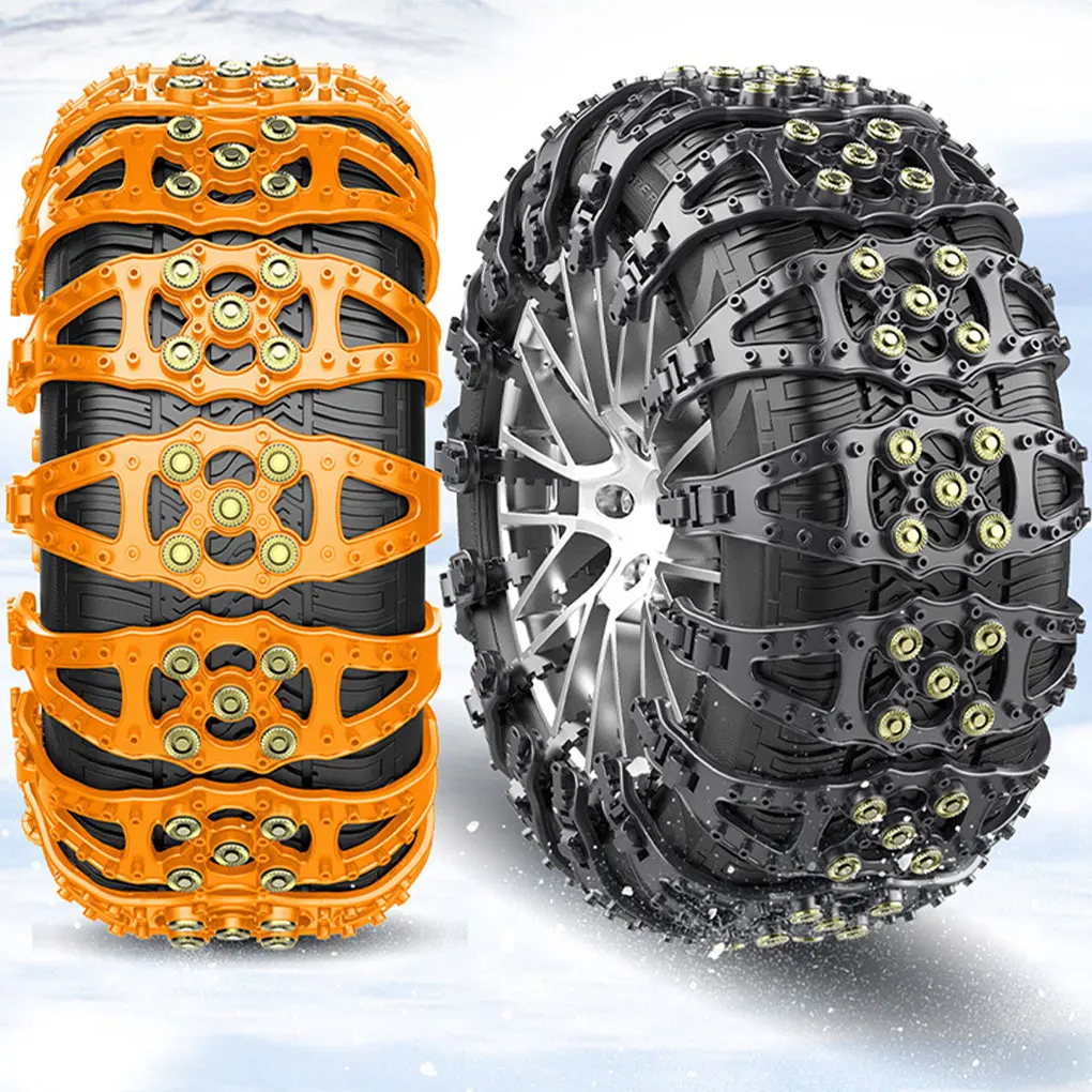 4pcs Car Anti-skid Chain SUV General Purpose Snow Mud Tires Universal Non-slip Thickened Widened Wheel Snow Chain Winter Truck