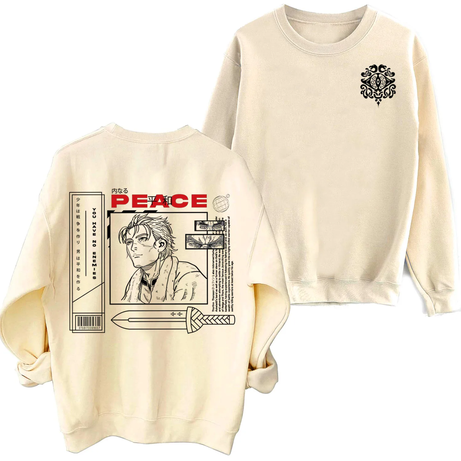 

Vinland Saga Anime Oversized Sweatshirt Anime Lovers Crewneck Hoodie Sweatshirt Unisex Fan Gift Pullover Tops