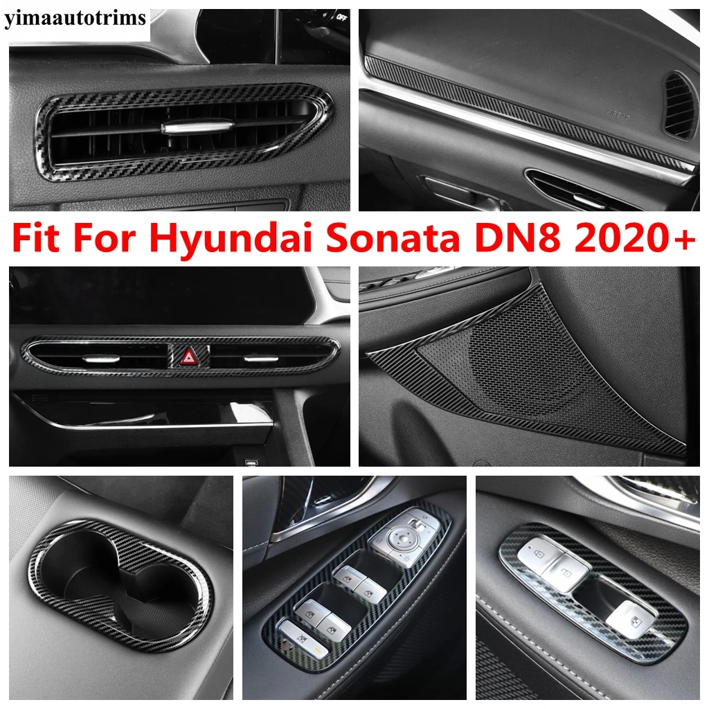 

Stainless Steel Central Control Panel Strip / Door Speaker / Window Lift Cover Trim Accessories For Hyundai Sonata DN8 2020-2023