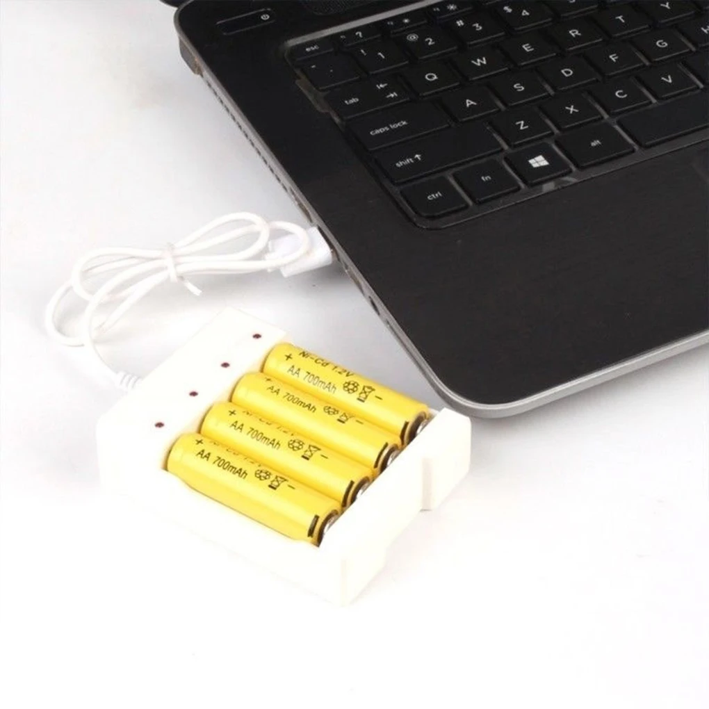 High-Speed USB 3/4 Slot Fast Rechargeable Battery Charger Short Circuit Protection For AAA and AA Rechargeable Battery Station