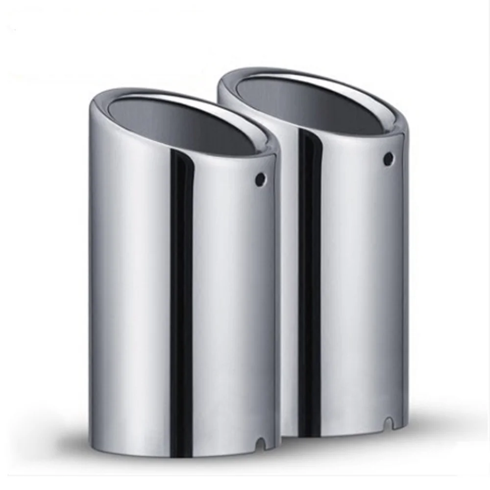 Stainless Steel Car Exhaust Muffler Tip Pipes Covers 2Pcs/Set For Audi A1 A3 A4 TT 2009-2015/VW Volkswagen PASSAT