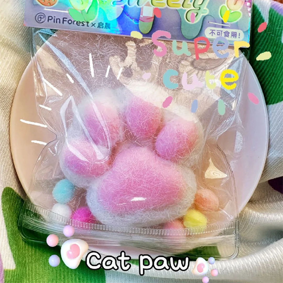 150g Handmade Silicone Cat's Paw Stress Relief Toy Mochi Taba Squishy NEW Fidget Toy 2